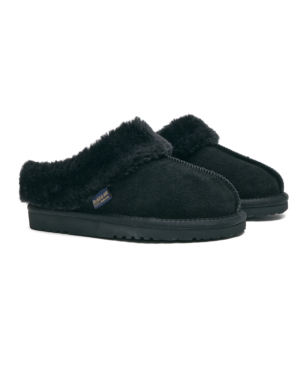 รองเท้าเปิดส้น WINTER FUR MULE - BLACK