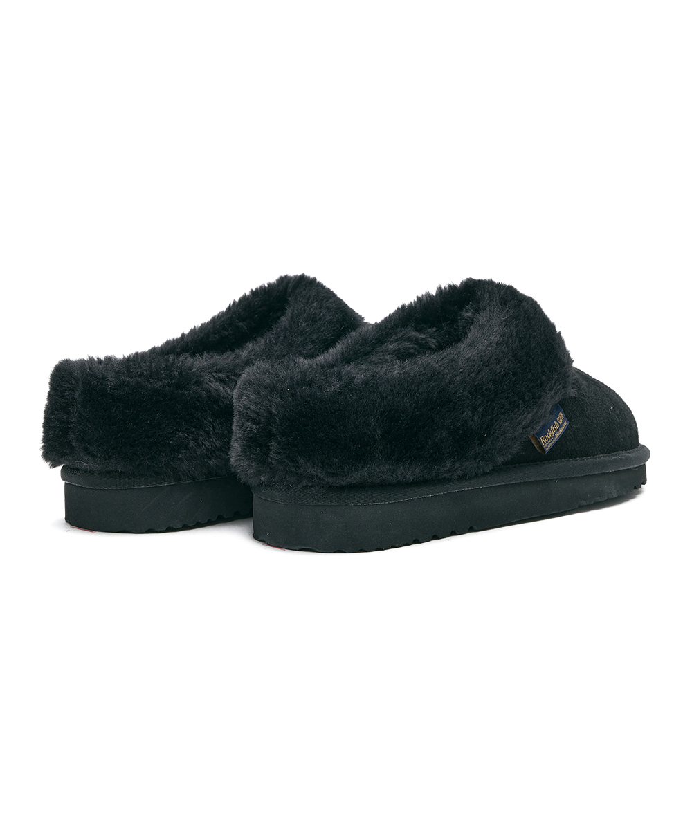 รองเท้าเปิดส้น WINTER FUR MULE - BLACK