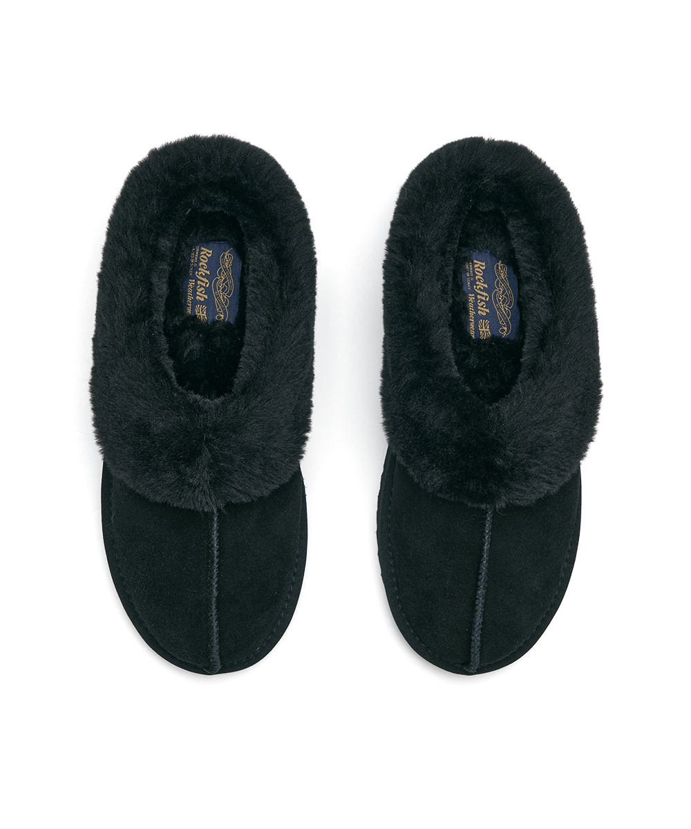 รองเท้าเปิดส้น WINTER FUR MULE - BLACK