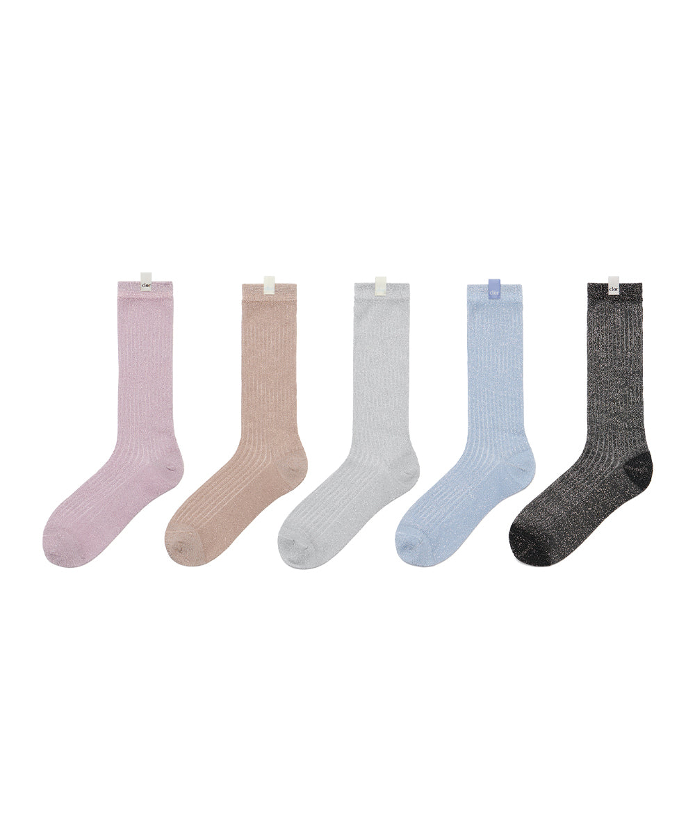 ถุงเท้า GLITTER SOCKS - SILVER