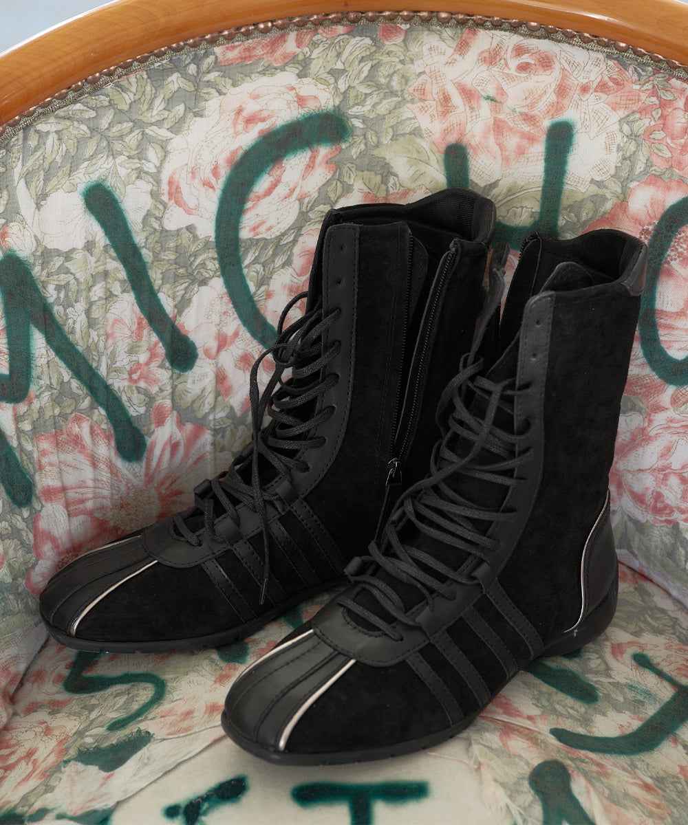 รองเท้าผ้าใบ BLISS HIGHTOP SNEAKERS - BLACK