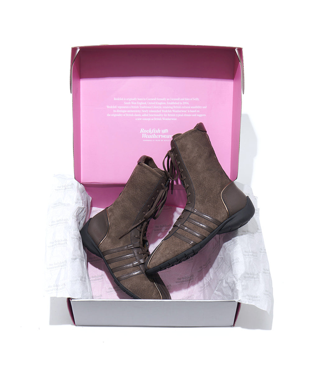 รองเท้าผ้าใบ BLISS HIGHTOP SNEAKERS - CHOCO
