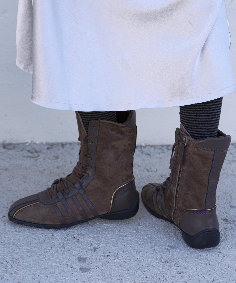 รองเท้าผ้าใบ BLISS HIGHTOP SNEAKERS - CHOCO