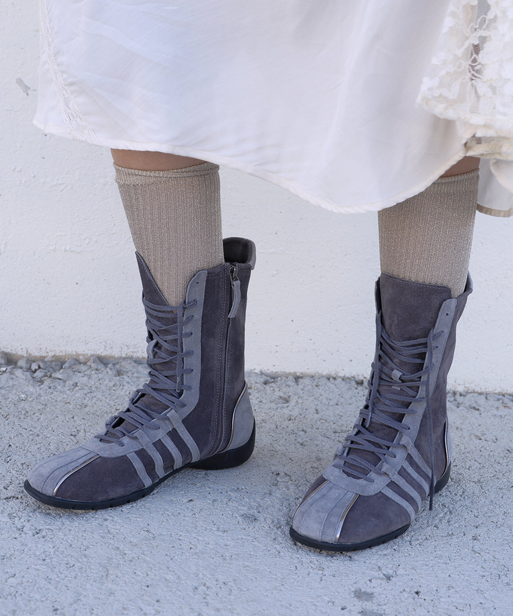 รองเท้าผ้าใบ BLISS HIGHTOP SNEAKERS - GREY