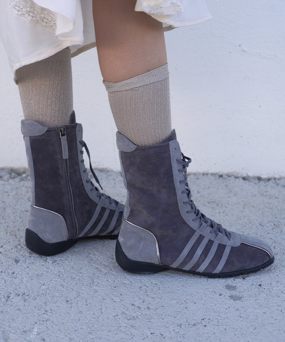 รองเท้าผ้าใบ BLISS HIGHTOP SNEAKERS - GREY