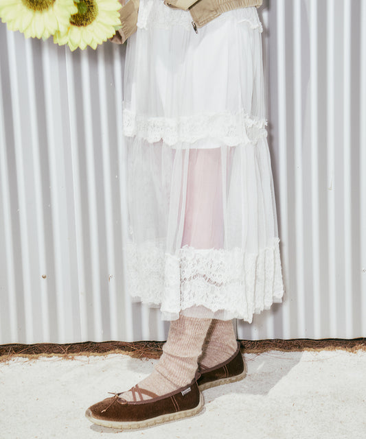 รองเท้าแมรี่เจน BELLA CROSS BANDING FLATS(PEBBLE SOLE) - BROWN