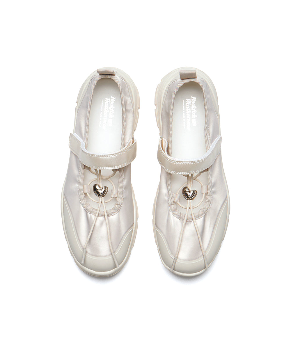 รองเท้าแมรี่เจน FLATFORM STRING MARYJANE - CREAM