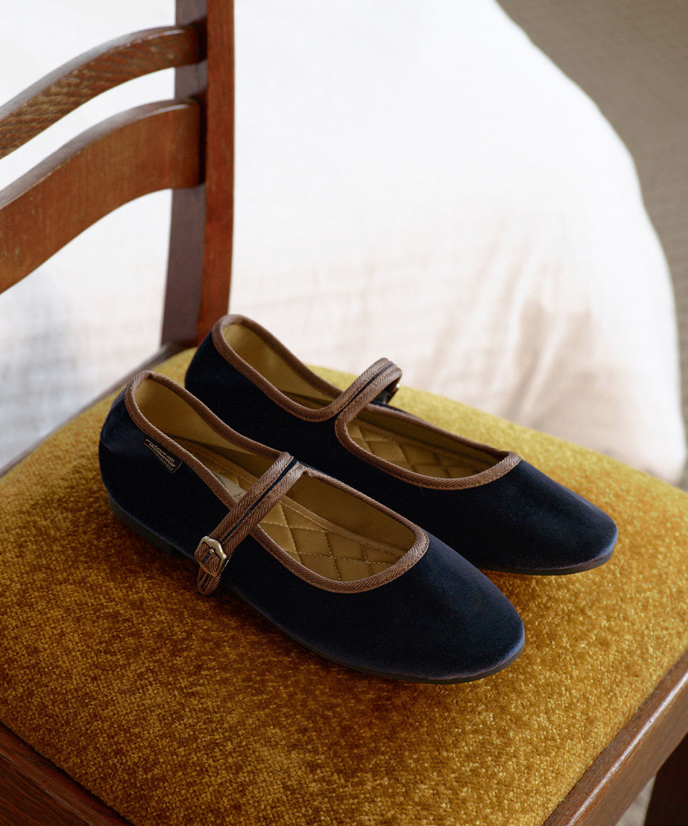 รองเท้าแมรี่เจน BELLA QUILTED MARYJANE - NAVY