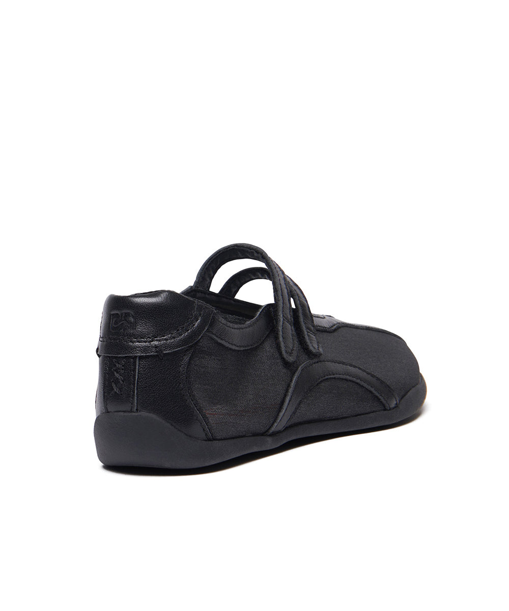 รองเท้าผ้าใบ TWIN SHEER MESH SNEAKER - BLACK