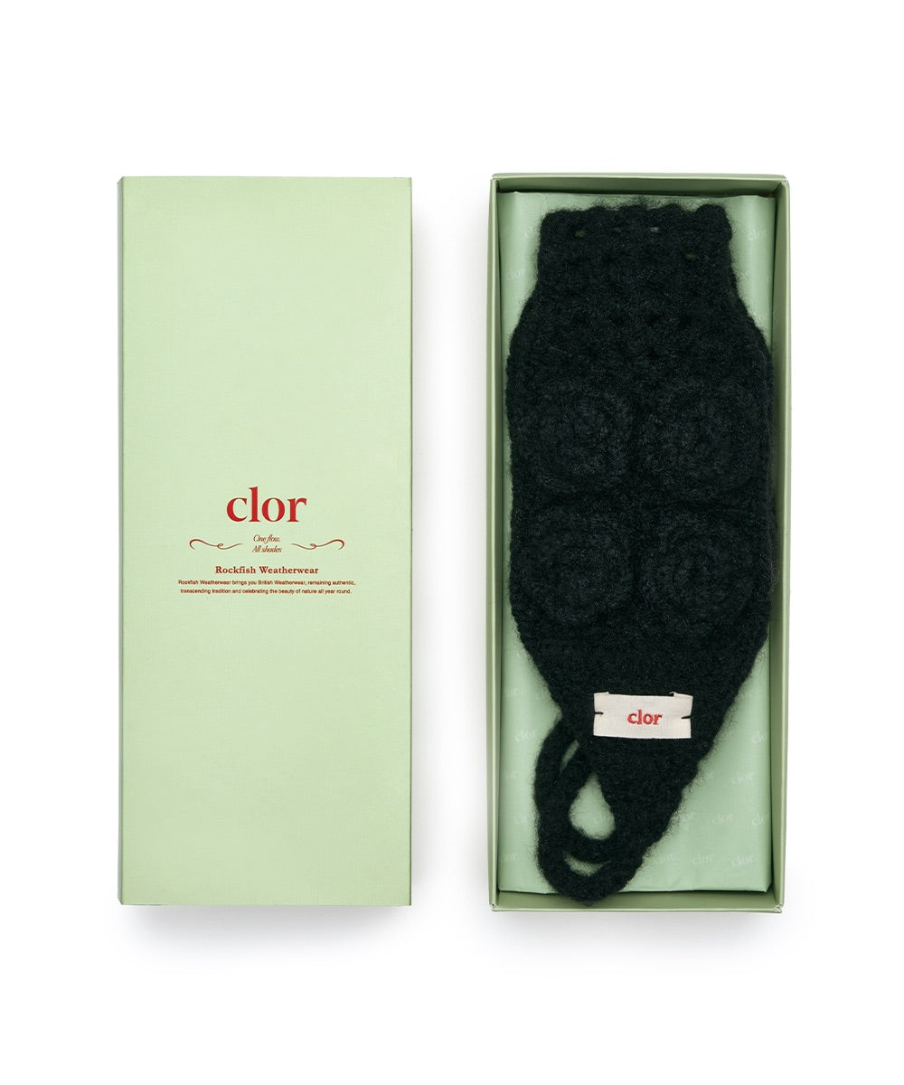 ที่ปิดหูกันหนาว HANDMADE FLOWER CROCHET EARMUFF - BLACK