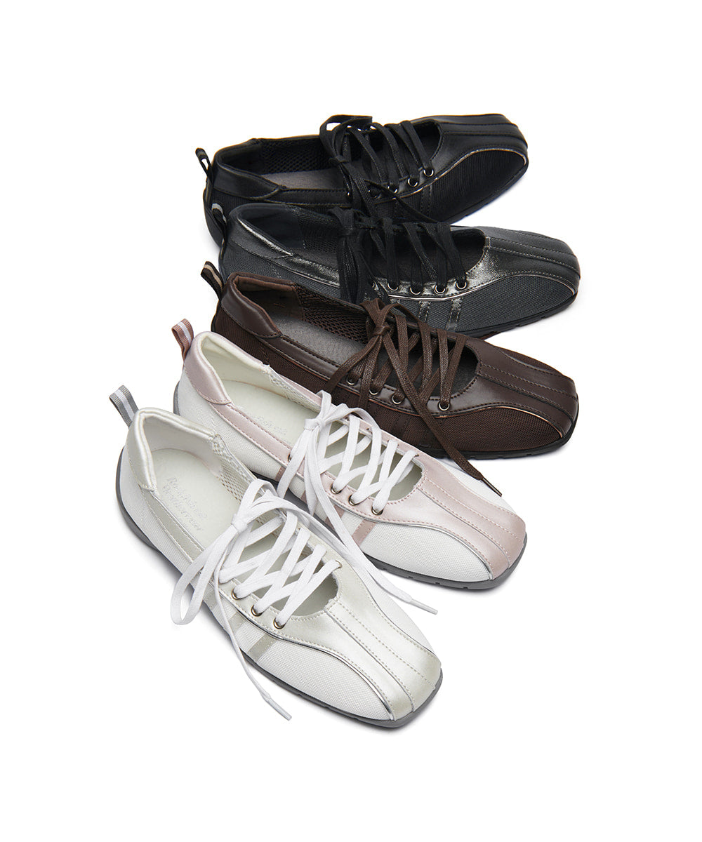 รองเท้าผ้าใบ BLISS LACEUP SNEAKERS - PINK PEARL
