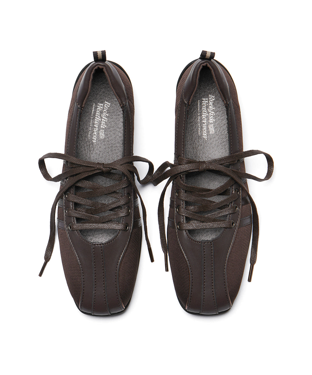 รองเท้าผ้าใบ BLISS LACEUP SNEAKERS - CHOCO