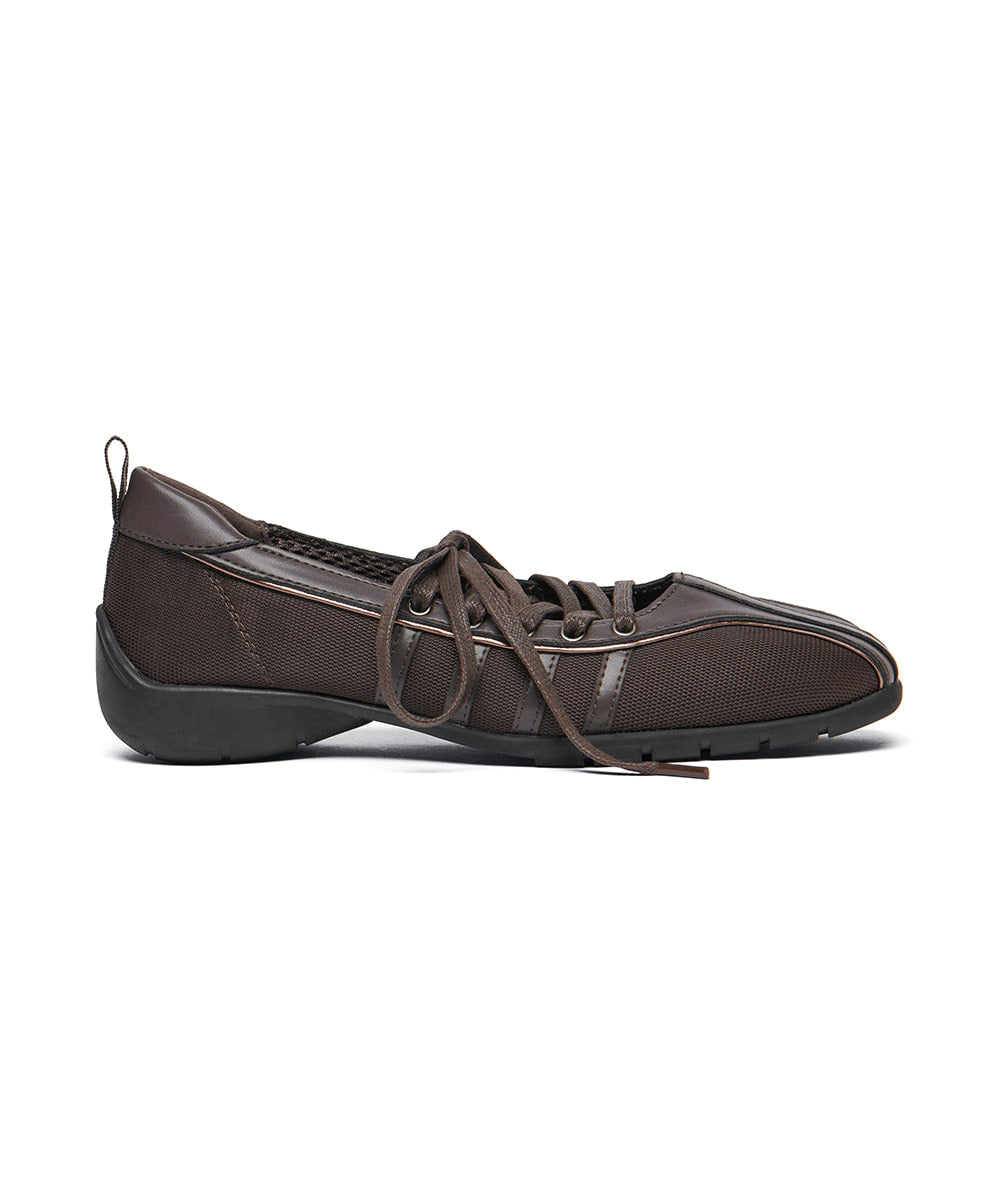 รองเท้าผ้าใบ BLISS LACEUP SNEAKERS - CHOCO