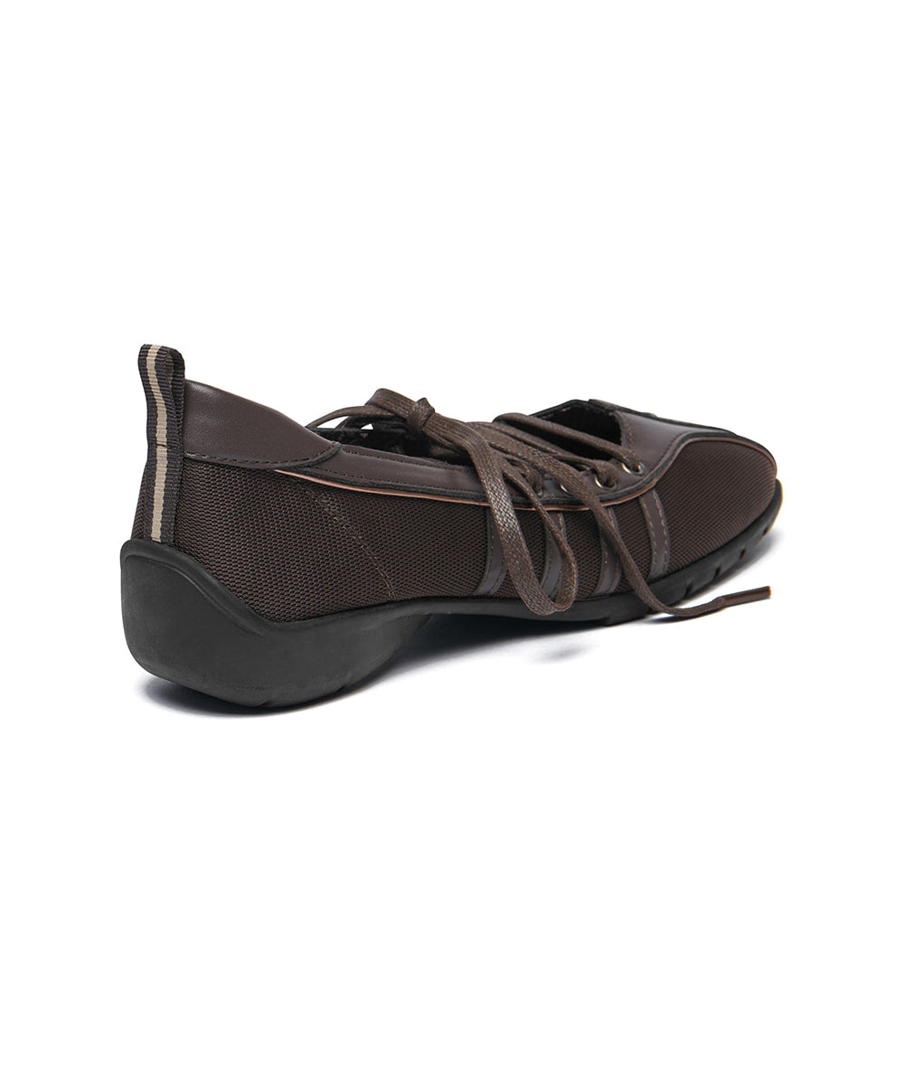 รองเท้าผ้าใบ BLISS LACEUP SNEAKERS - CHOCO
