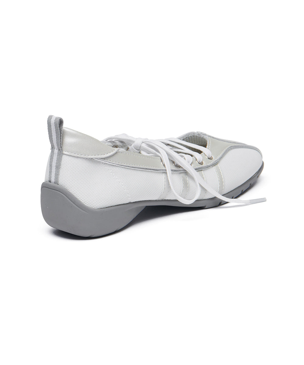 รองเท้าผ้าใบ BLISS LACEUP SNEAKERS - CREAMY PEARL