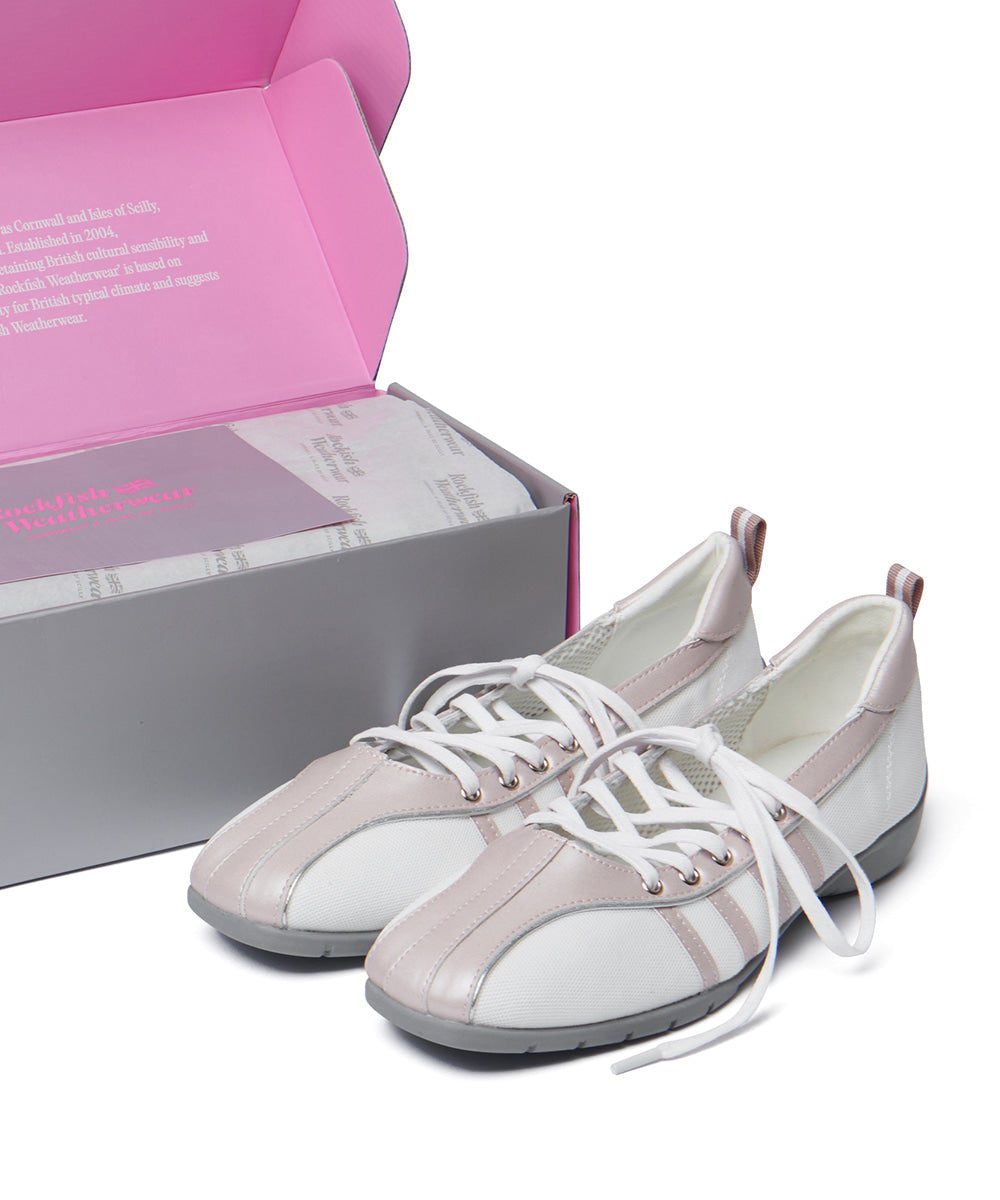 รองเท้าผ้าใบ BLISS LACEUP SNEAKERS - PINK PEARL
