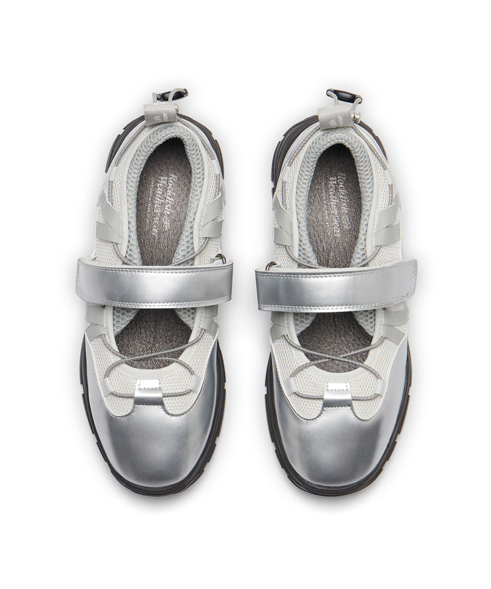 รองเท้าผ้าใบ BRYN VELCRO SNEAKERS - SILVER