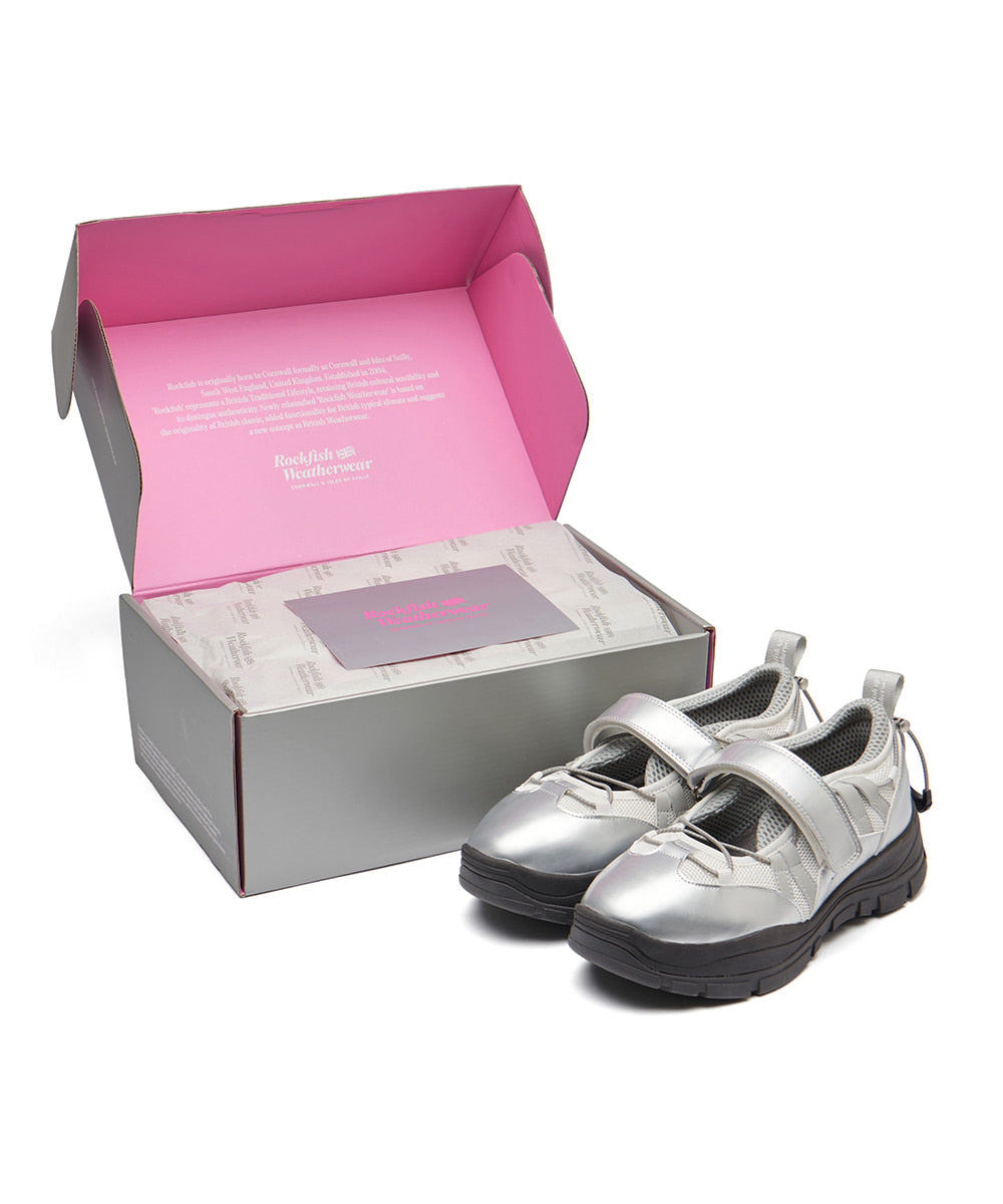 รองเท้าผ้าใบ BRYN VELCRO SNEAKERS - SILVER