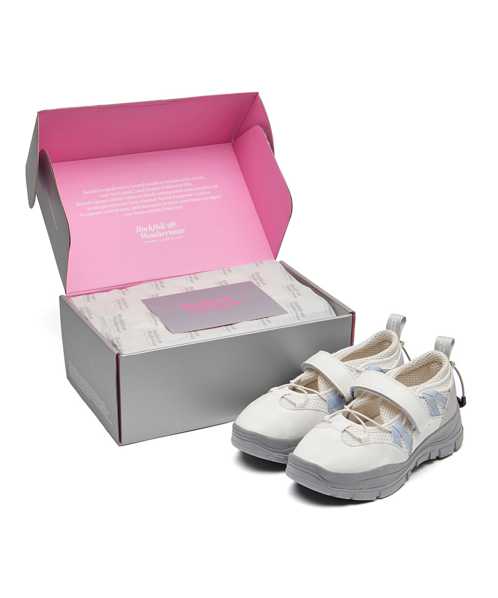 รองเท้าผ้าใบ BRYN VELCRO SNEAKERS - WHITE