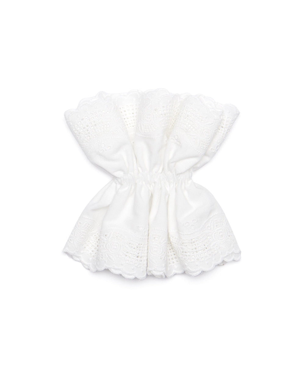 ยางรัดผม EYELET SCRUNCHIE - WHITE