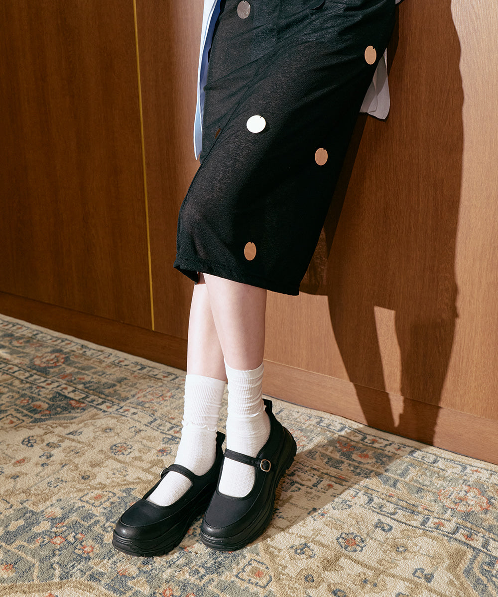 FLATFORM STRAP MARYJANE - BLACK