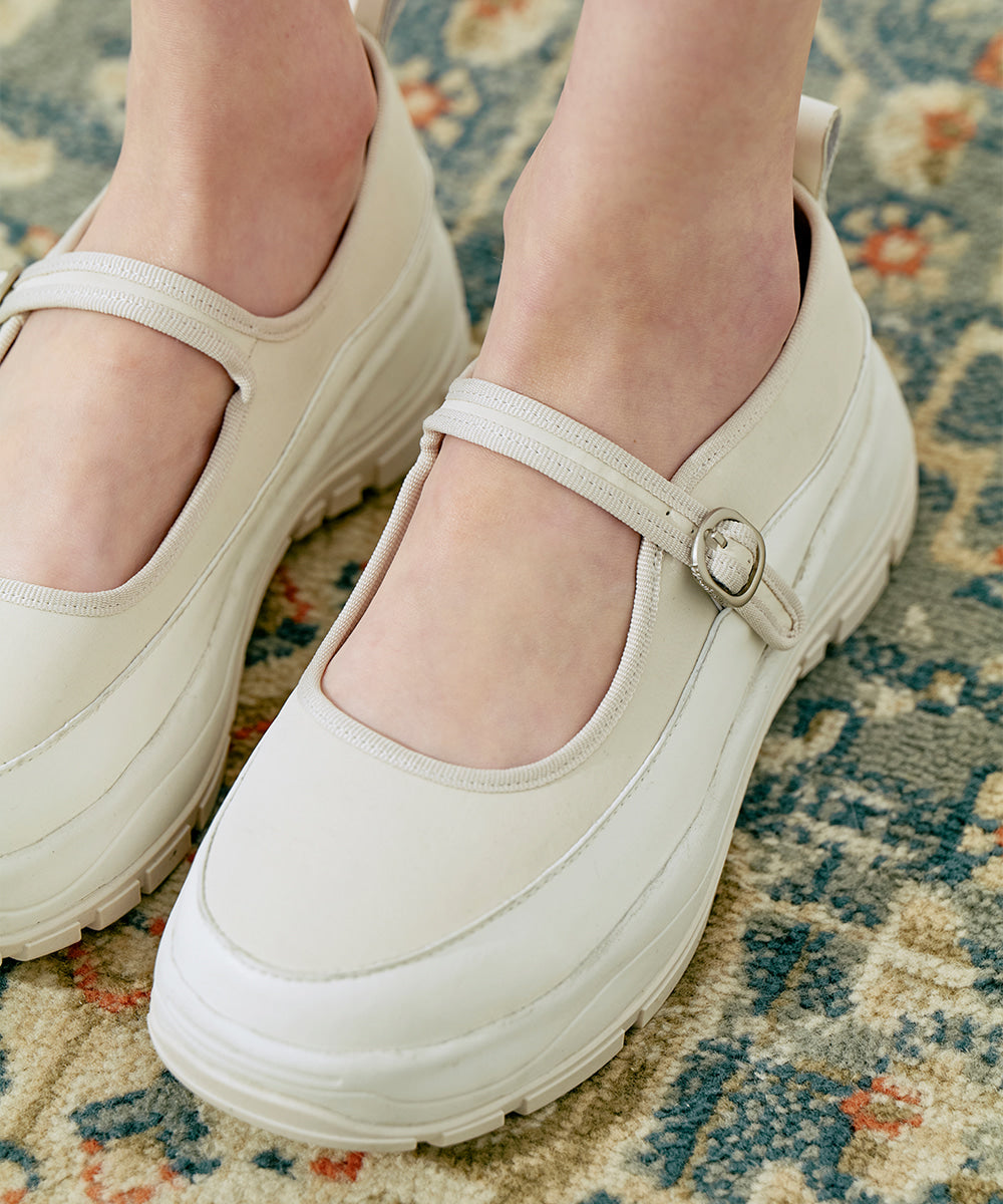FLATFORM STRAP MARYJANE - BUTTER