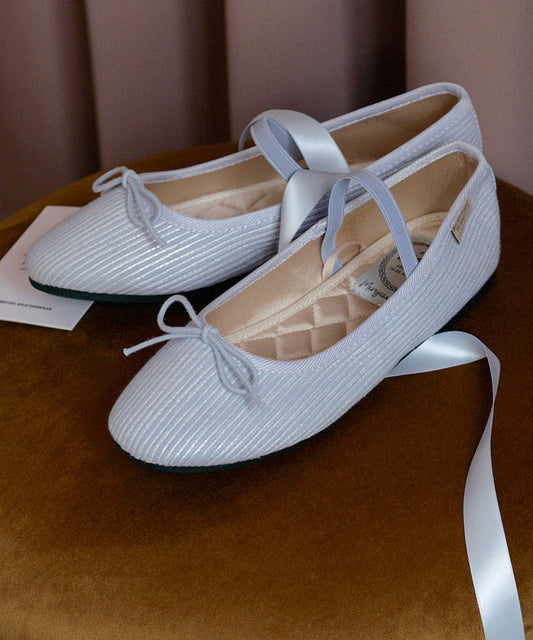 รองเท้าลำลอง HAZEL RIBBON FLAT - BLUE