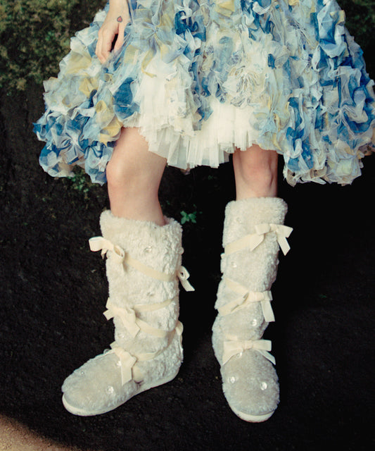 รองเท้าบูทกันหนาว X SUSAN FANG FURRY LONG BOOTS - BEIGE