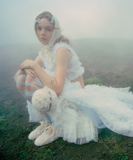 รองเท้าแมรี่เจน X SUSAN FANG FURRY MARYJANE - CREAM