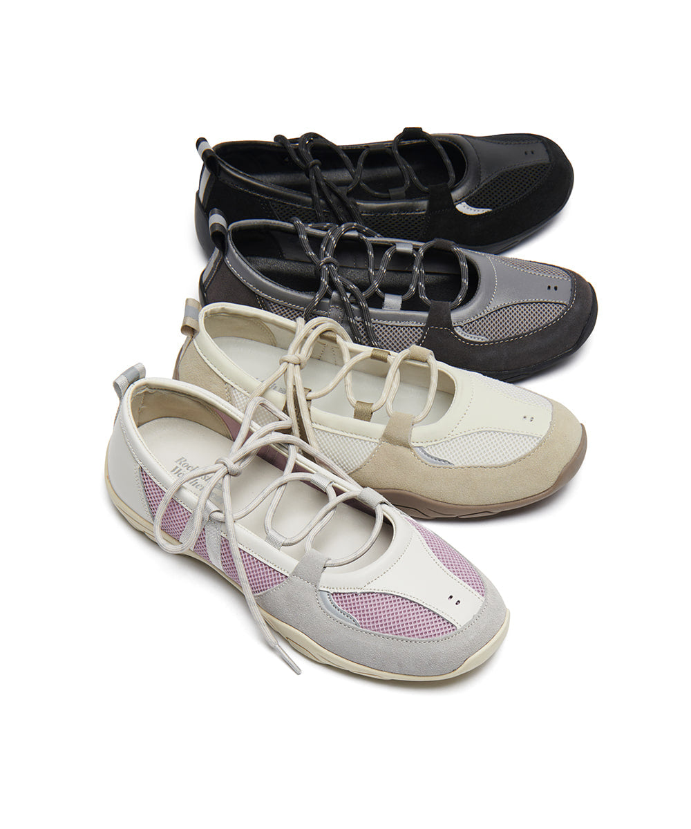 NICOLE WEAVING LACEUP SNEAKERS - BEIGE