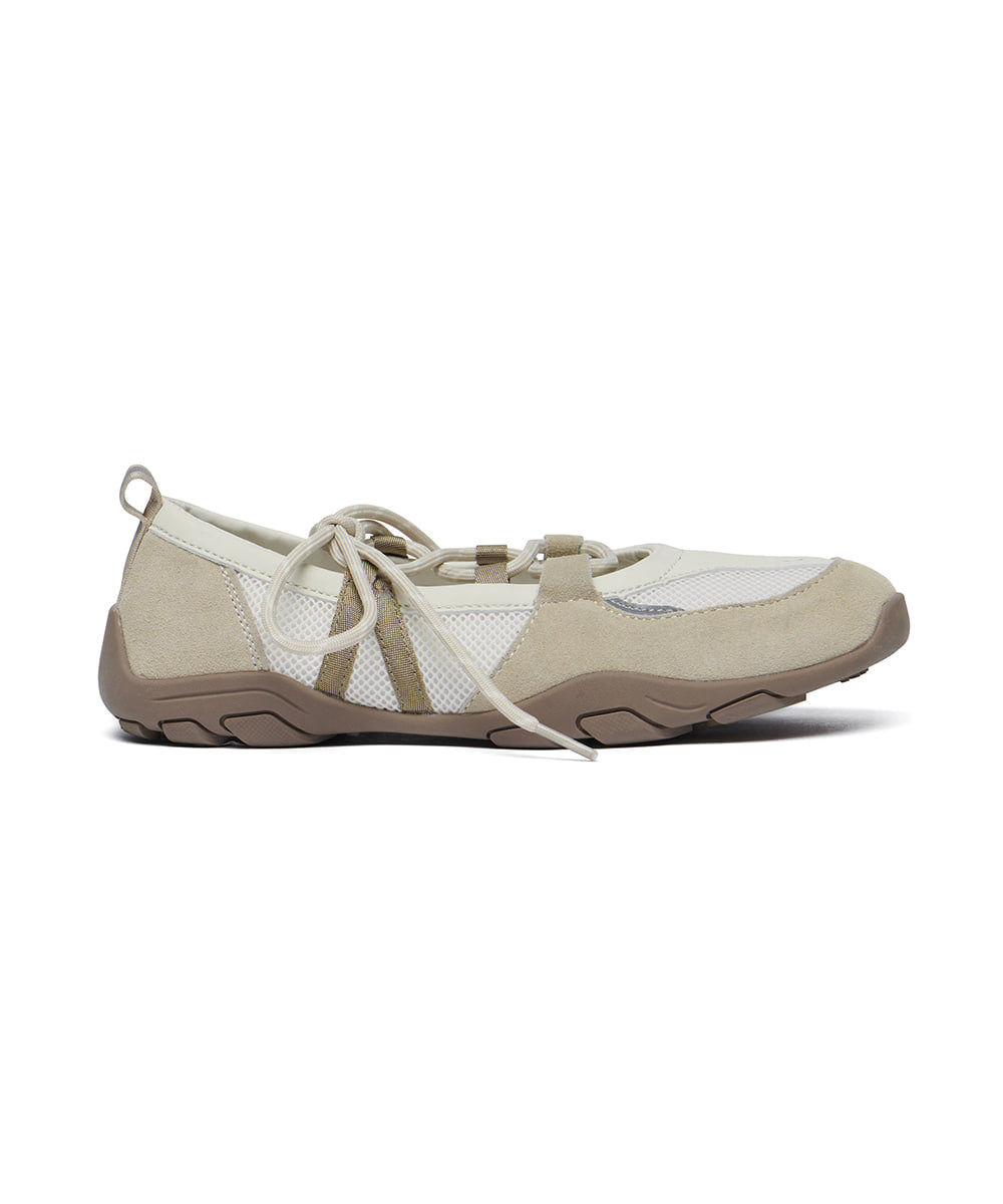 NICOLE WEAVING LACEUP SNEAKERS - BEIGE