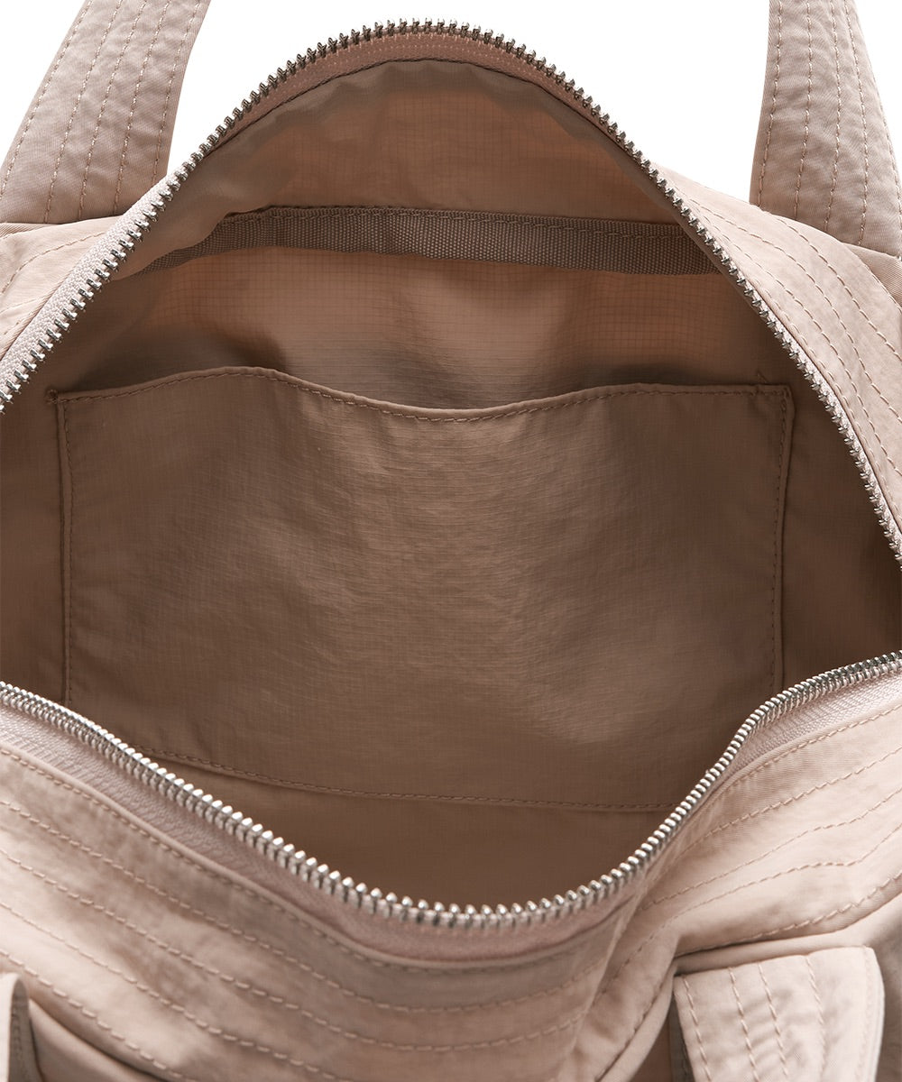 กระเป๋าสะพายไหล่ NYLON BOWLING BAG - PINK BEIGE