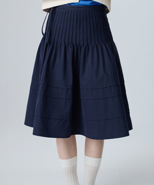 กระโปรงพลีท PINTUCK SKIRT - NAVY