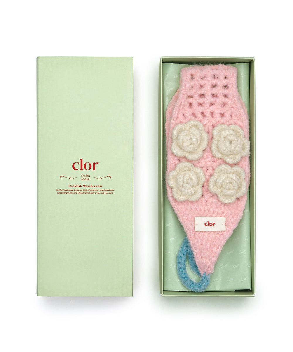 ที่ปิดหูกันหนาว HANDMADE FLOWER CROCHET EARMUFF - PINK