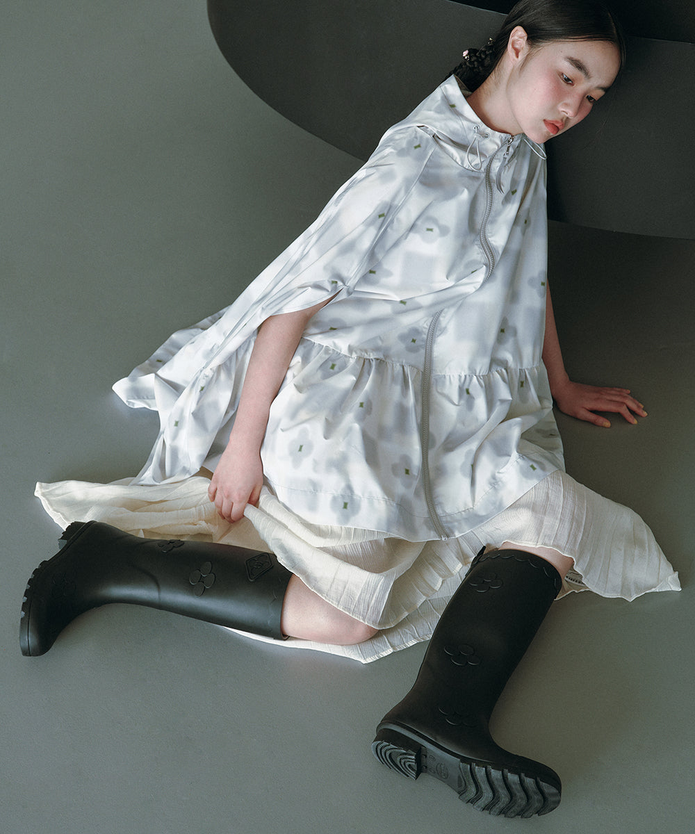 รองเท้าบูท X MINJUKIM FLORAL SHADOW BOOTS LONG - BLACK