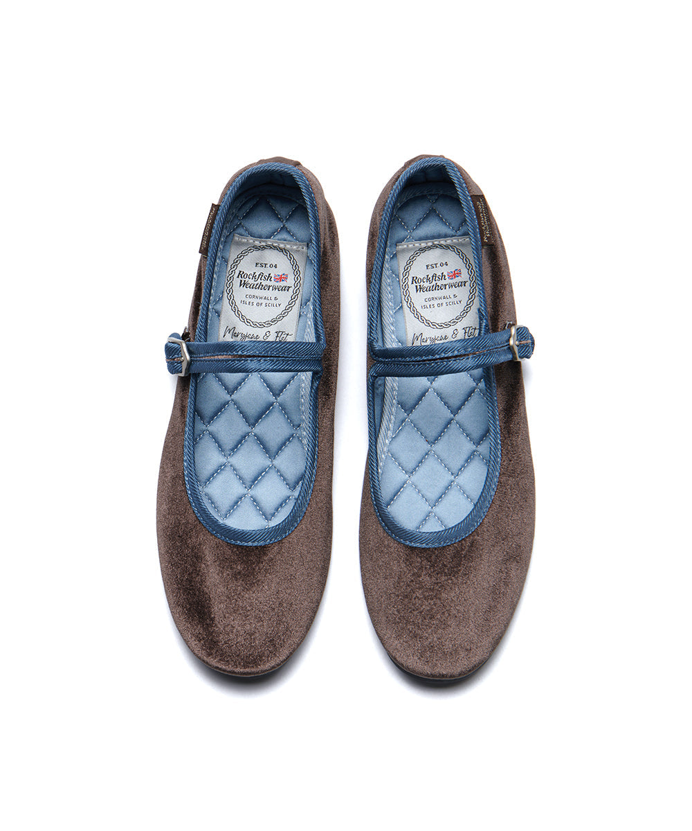 BELLA QUILTED MARYJANE - DARK BROWN