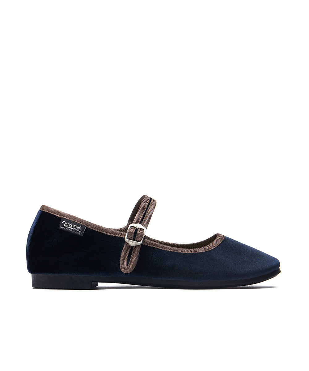 รองเท้าแมรี่เจน BELLA QUILTED MARYJANE - NAVY
