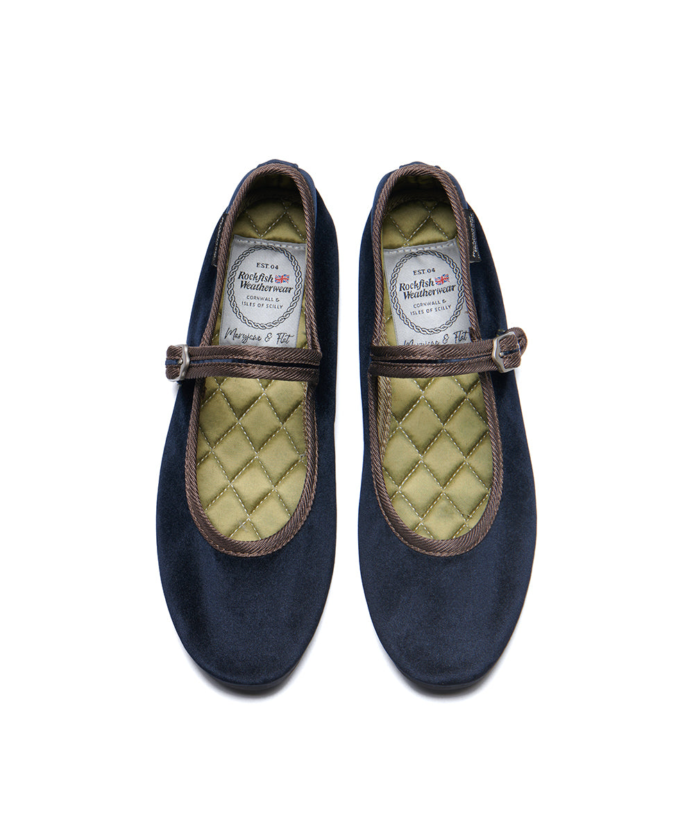 รองเท้าแมรี่เจน BELLA QUILTED MARYJANE - NAVY