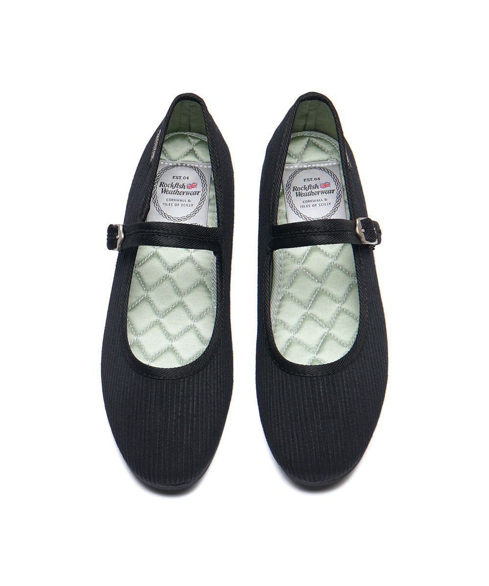 รองเท้าแมรี่เจน HAZEL RIBBON MARYJANE - BLACK