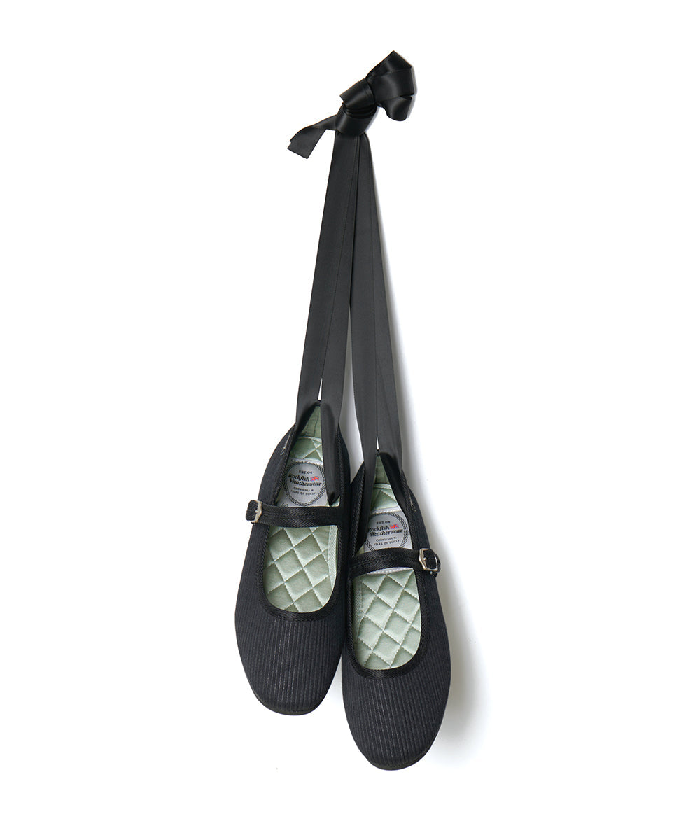 รองเท้าแมรี่เจน HAZEL RIBBON MARYJANE - BLACK