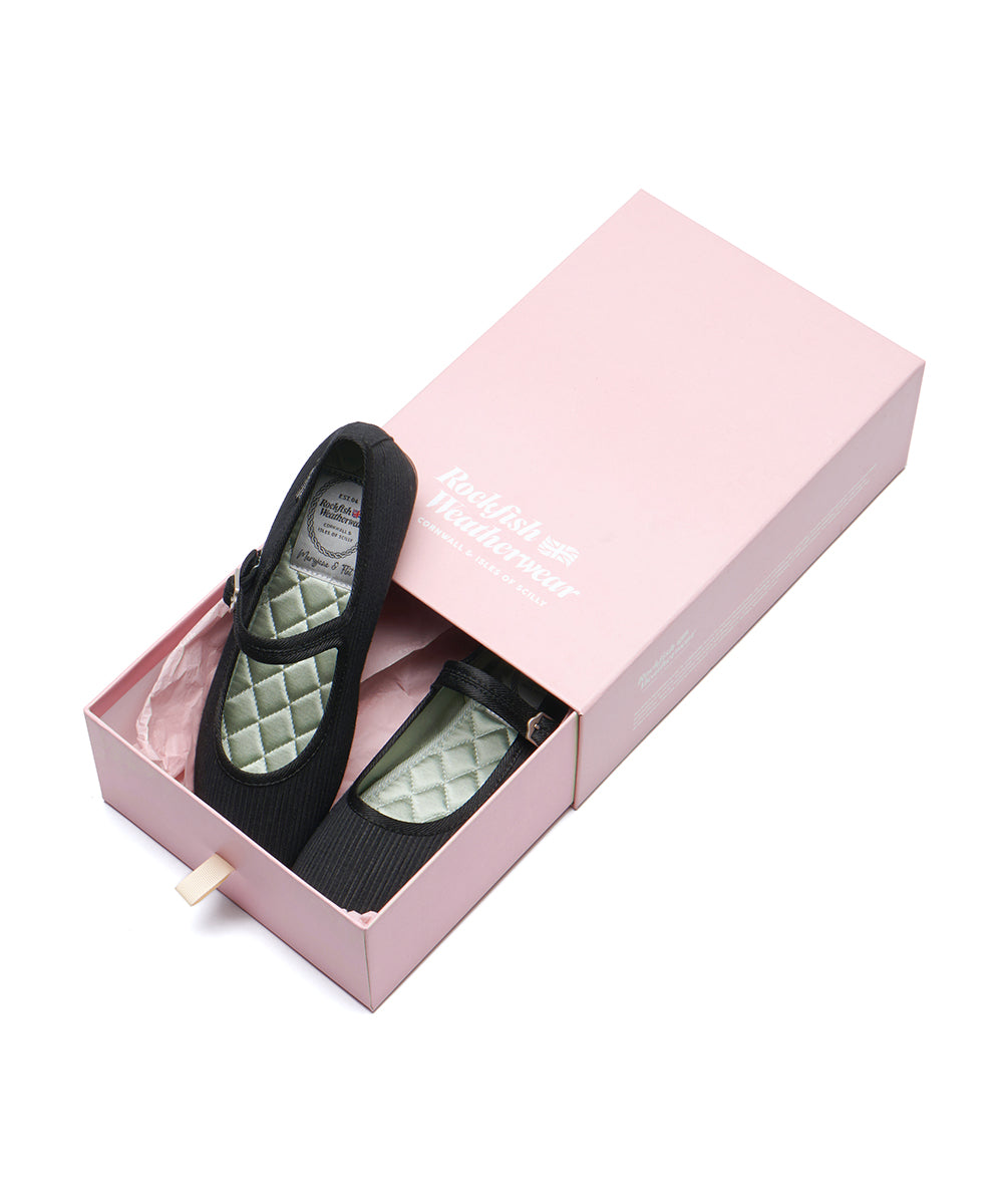 รองเท้าแมรี่เจน HAZEL RIBBON MARYJANE - BLACK