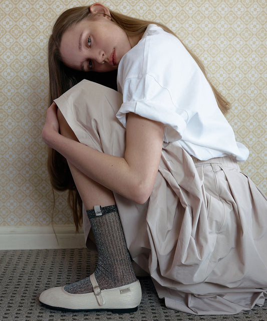 รองเท้าแมรี่เจน HAZEL RIBBON MARYJANE - IVORY