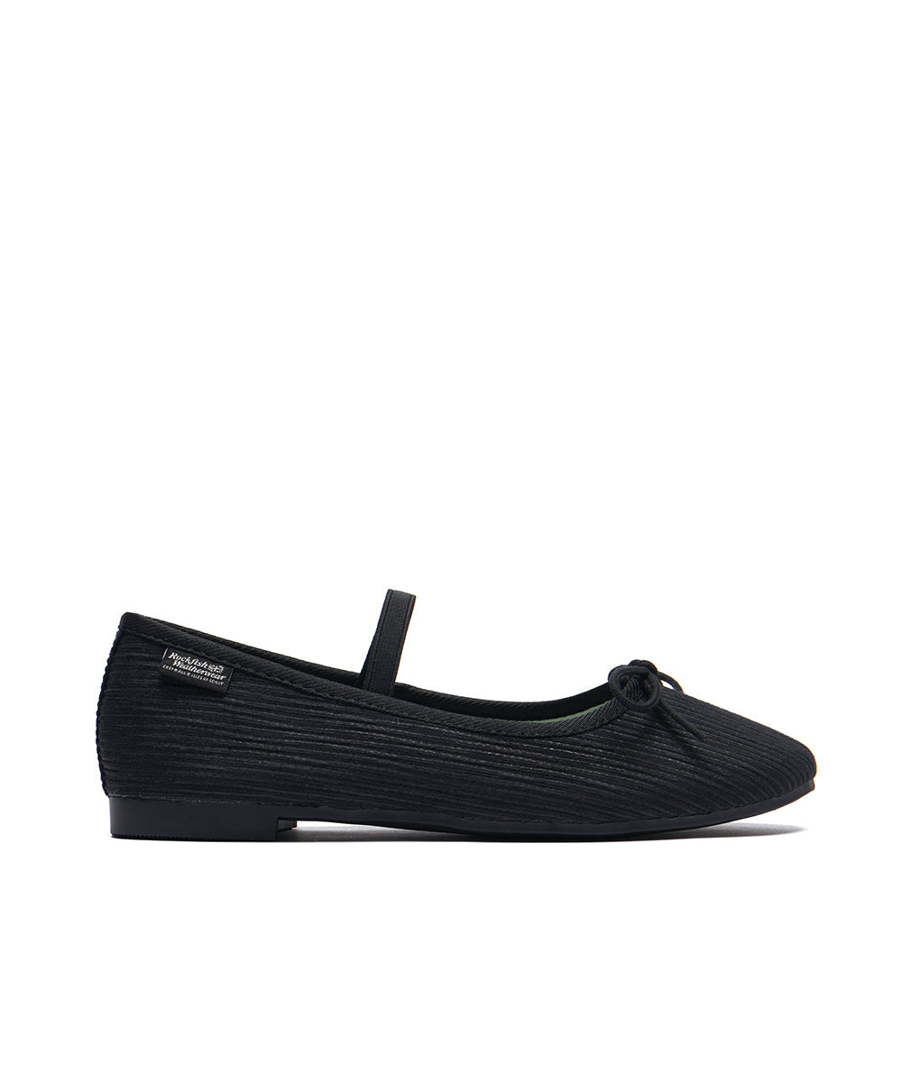 รองเท้าลำลอง HAZEL RIBBON FLAT - BLACK