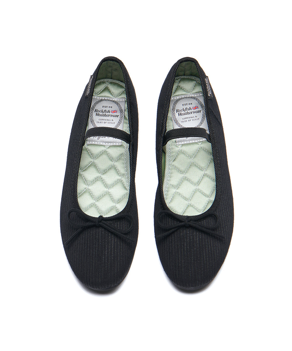 รองเท้าลำลอง HAZEL RIBBON FLAT - BLACK