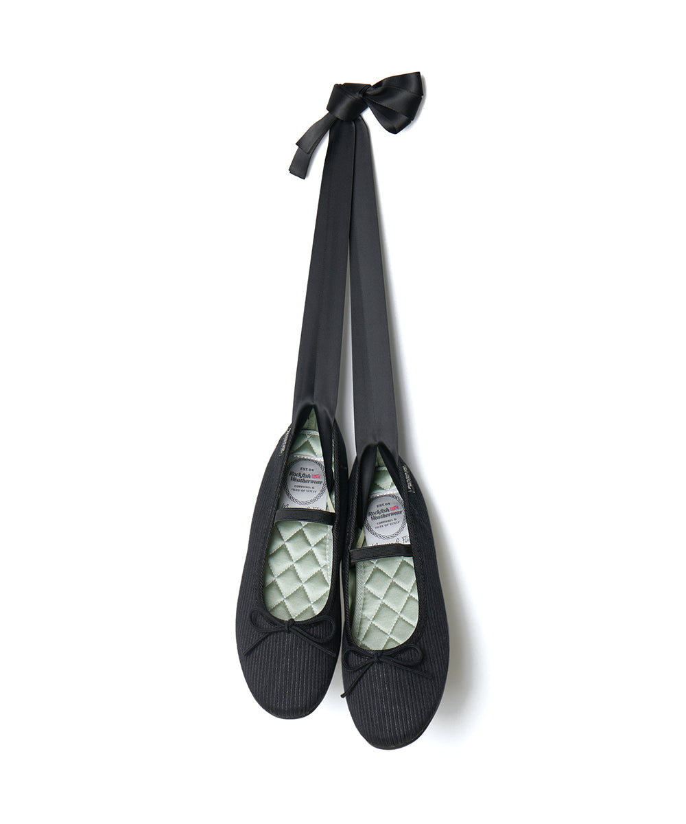 รองเท้าลำลอง HAZEL RIBBON FLAT - BLACK