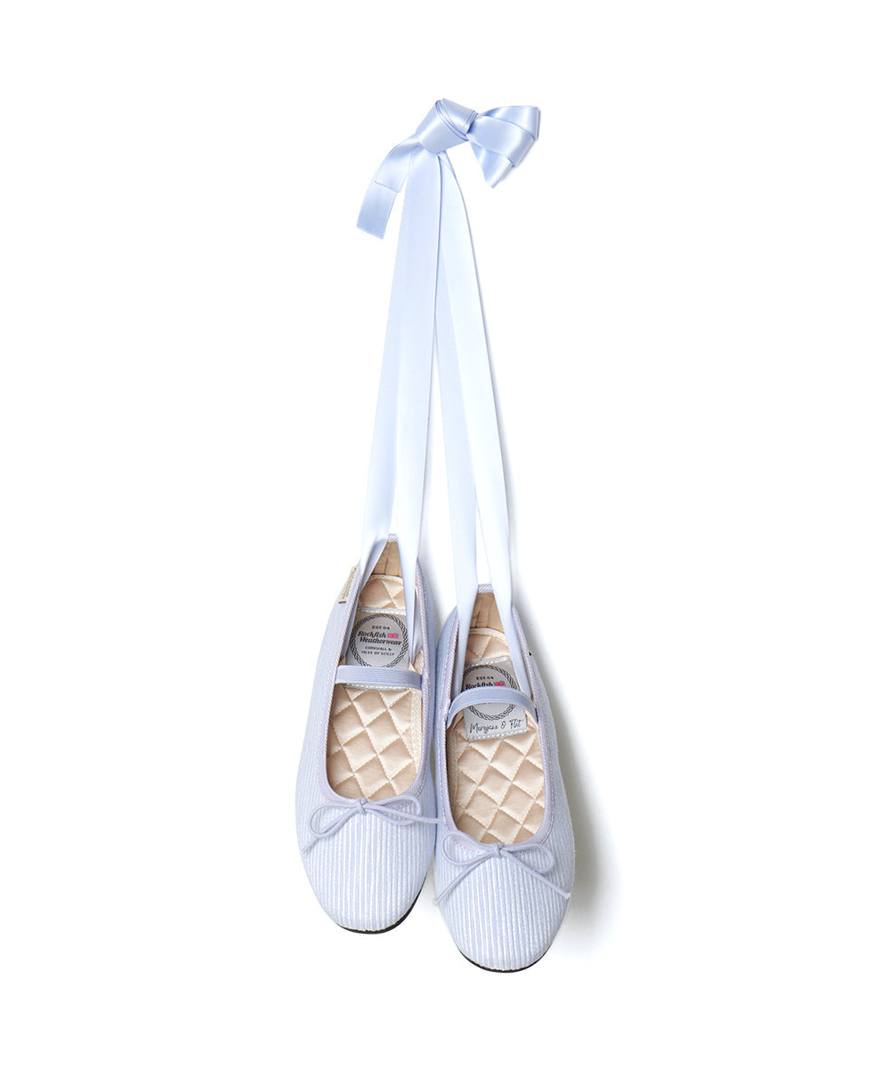 รองเท้าลำลอง HAZEL RIBBON FLAT - BLUE