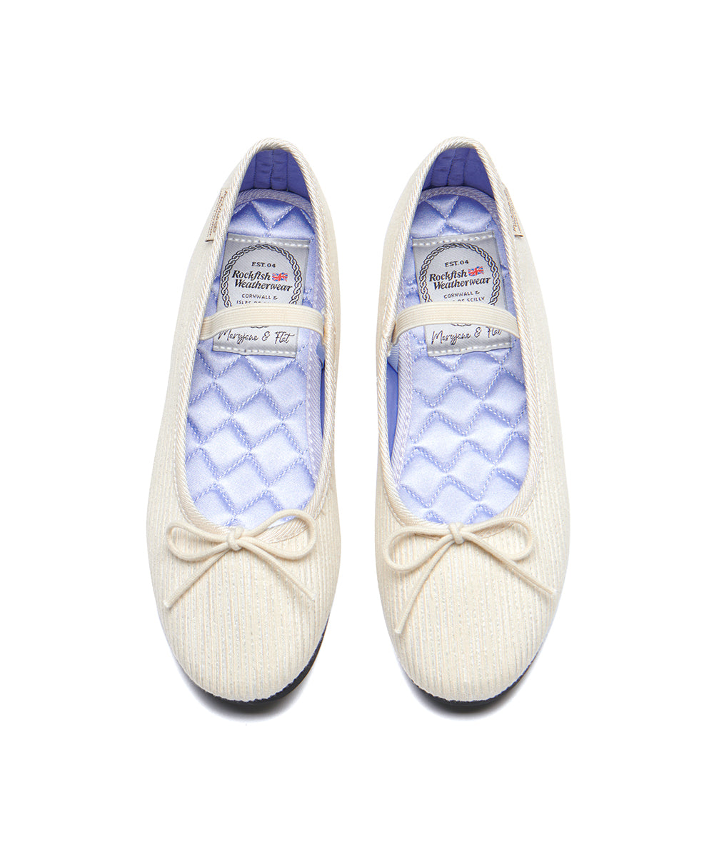 รองเท้าลำลอง HAZEL RIBBON FLAT - IVORY