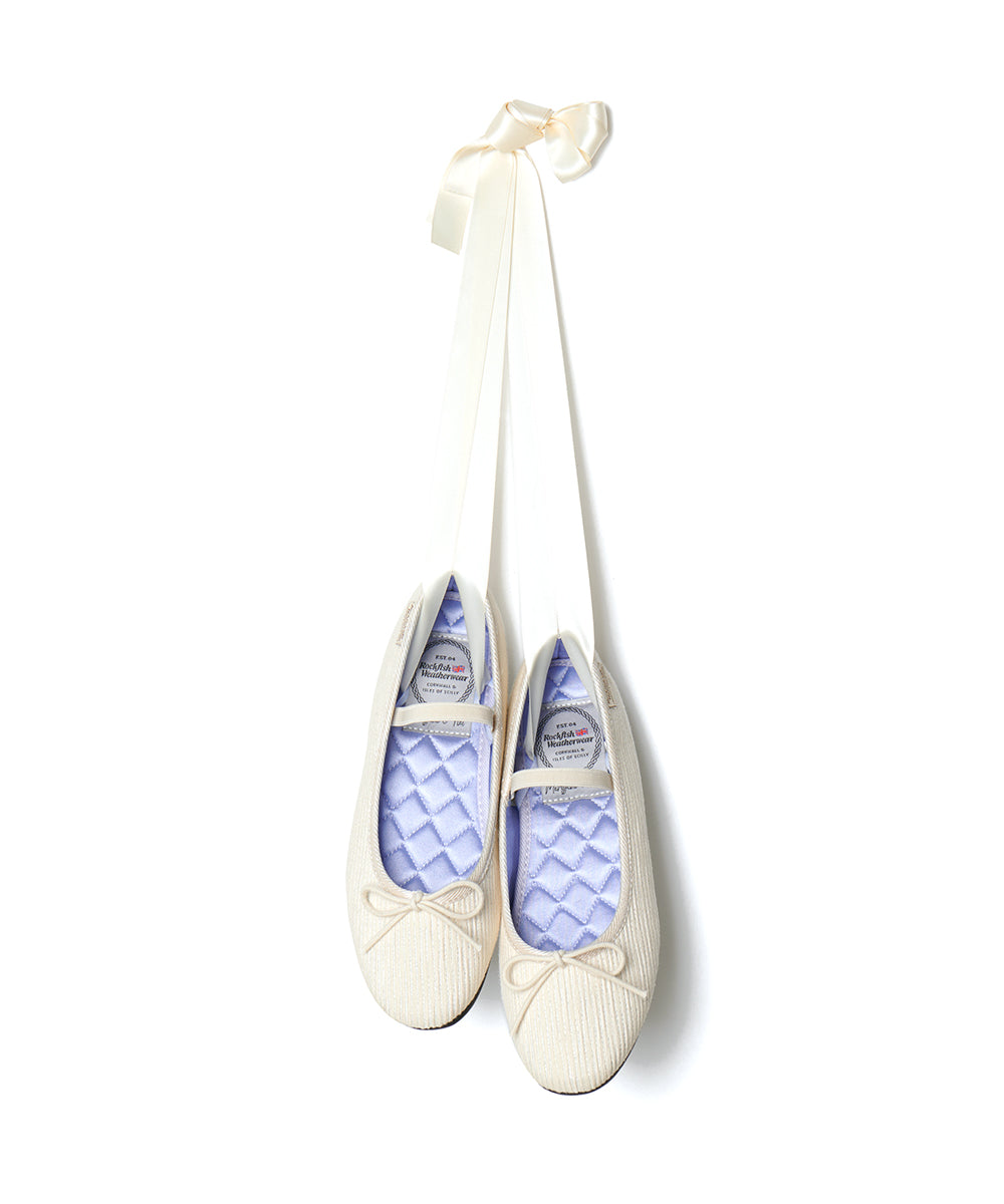 รองเท้าลำลอง HAZEL RIBBON FLAT - IVORY