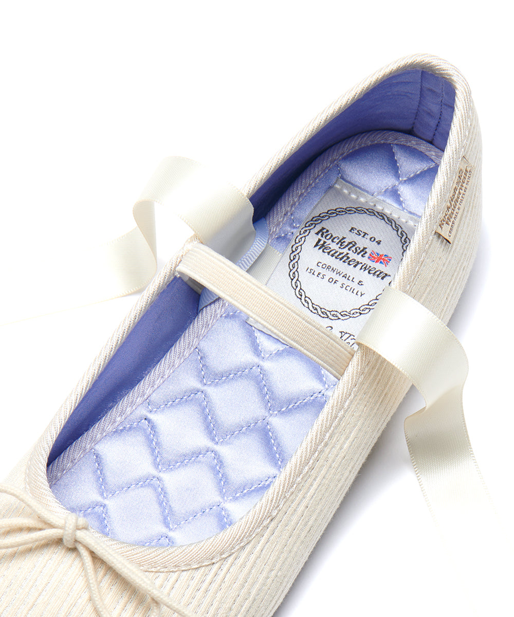 รองเท้าลำลอง HAZEL RIBBON FLAT - IVORY