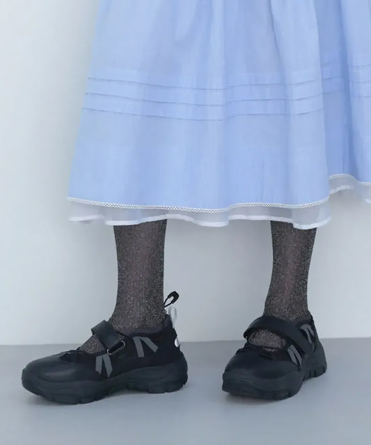 รองเท้าผ้าใบ BRYN VELCRO SNEAKERS - BLACK